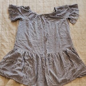 beachlunchlounge Stone Blue and White Striped Dress